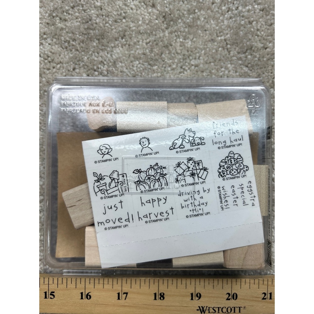 Stampin Up Loads Of Love Accessories Wood Mount Rubber Stamp Set 12pc Retired